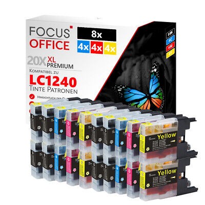 20 Druckerpatronen XXL für Brother LC1220 DCP-J525W MFC-J430W MFC-J5910DW LC1240