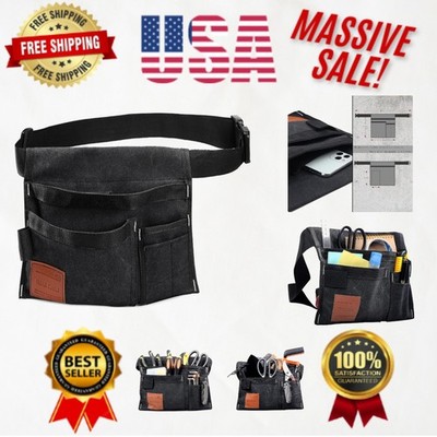 6-Pocket Lightweight Tool Belt Pouch for Carpenters & Gardeners, Adjustable Size