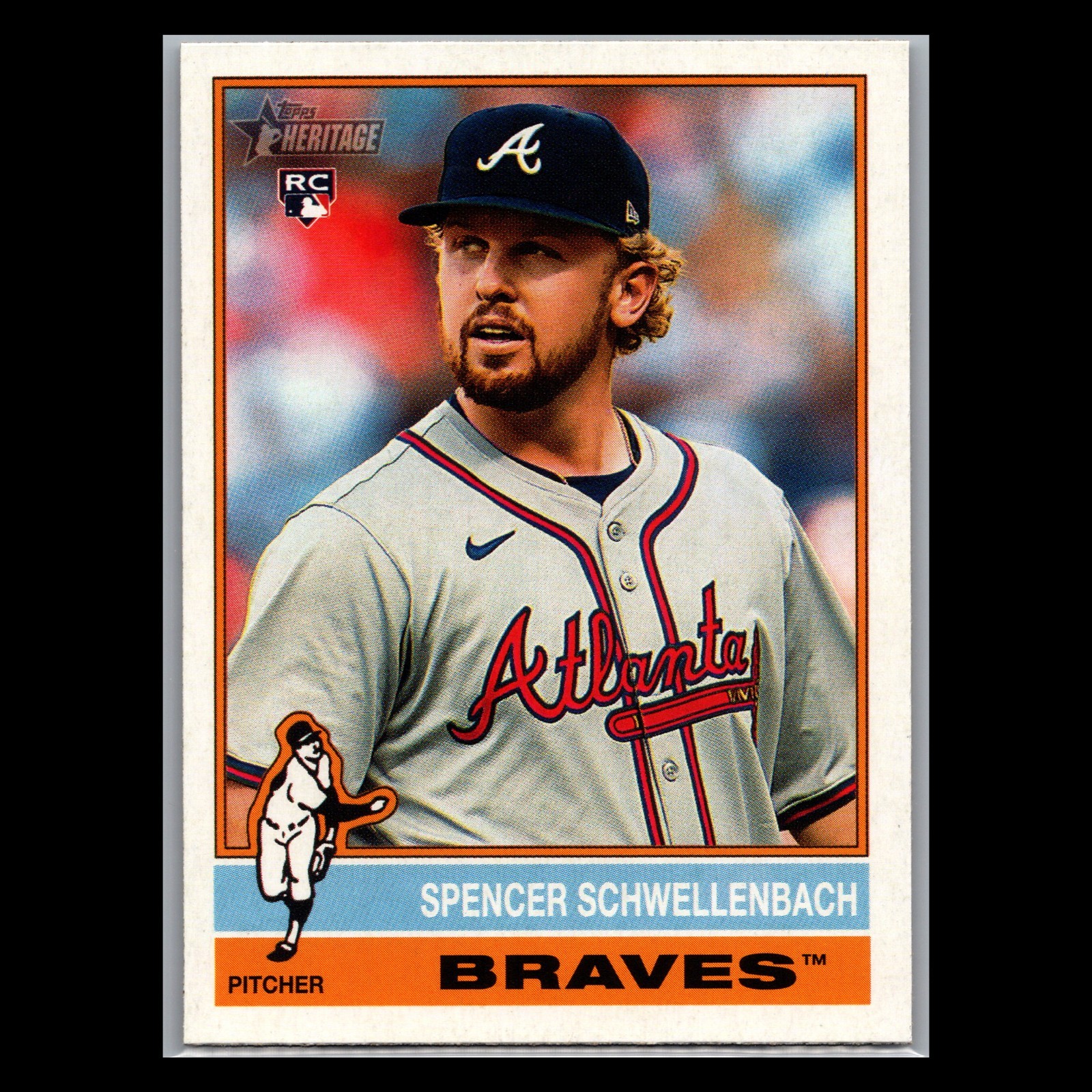 2025 Topps Heritage - #58 Spencer Schwellenbach RC - Atlanta Braves