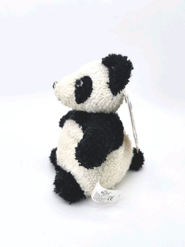 RUSS Home Buddies Peluche Oso Panda Negro Blanco Terrycloth Bean Bag Lovey Doll 5” - Imagen 4 de 9