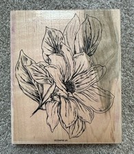 Extra Large Flower Rubber Stamp, New, 5 X 6