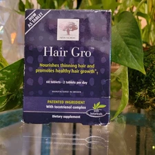 NORDIC HAIR GRO THINNING HAIR PROMOTES GROWTH SUPPLEMENT TOCOTRIENOLS 60 capsule
