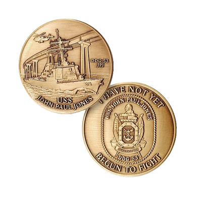 USS  DDG-53 JOHN PAUL JONES 1.75'' CHALLENGE COIN