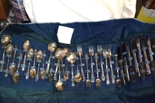 Vtg WM Rogers International Silver Plate Flatware 33 Pc Set case 1939 Sovereign