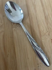 Pfaltzgraff Stainless CROSSCREEK Swirled Lines PLACE SOUP SPOON 6.5"