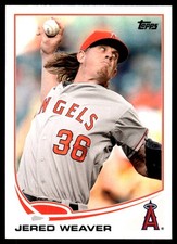 Jered Weaver 2013 Topps Angels #LAA-4 Angels MLB READ FREE SHIPPING AutographDen