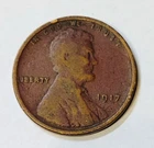 1917 P Lincoln Wheat Penny, Cent, Fine Condition