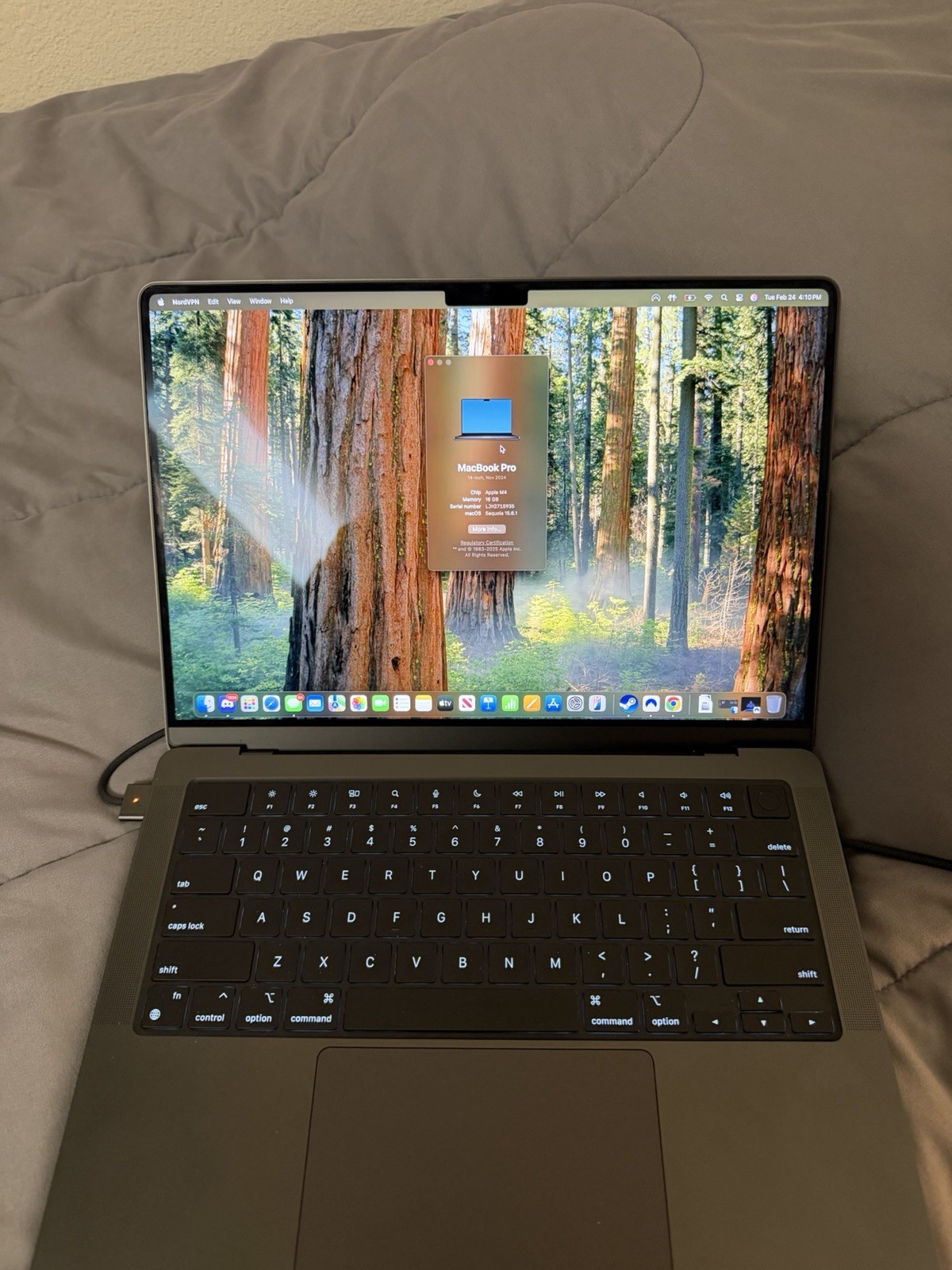 Apple 2024 MacBook Pro 14"/ M4 Chip /16GB RAM /512GB SSD /Space Black /MW2U3LL/A