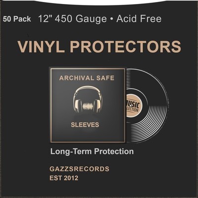 50 12'' inch Vinyl Outer Record Sleeves Album  LP 450g Gauge Plastic Polythene