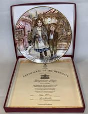 Vintage Royal Worcester NSPCC Christmas Plate 'Fairground Magic', 1989, England.