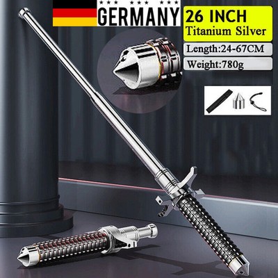 26'' Teleskopstange Teleskopstöcke Telescopic Rod Einstellbar Stahl Wanderstock