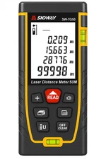 Laser Distance Meter 50M Digital Range Finder Handheld Laser Tape Measure Tool
