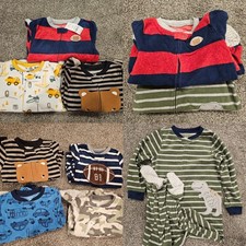 Carters Fleece Footie Pajamas Boy 18m - 4T LOT 