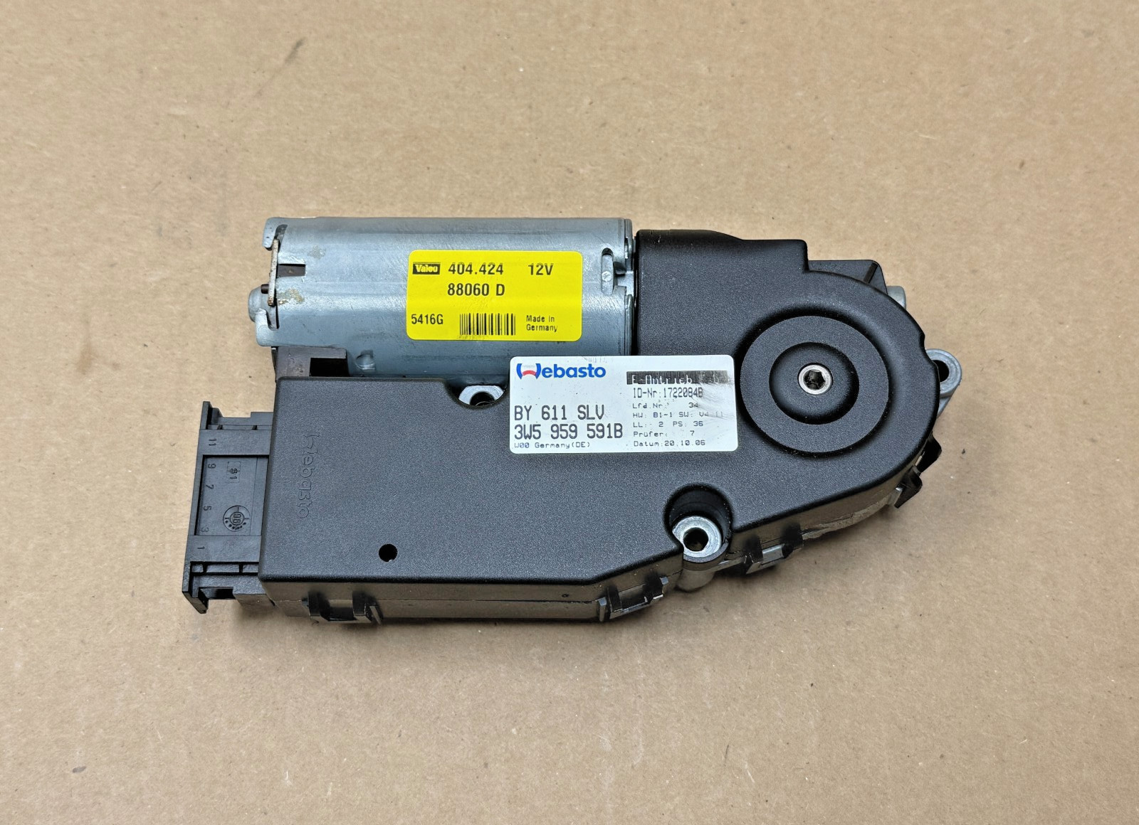 06-12 Bentley Continental Flying Spur Sunroof Sunshade Roller Motor PO43