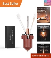 Official Ender 3 V3 Plus/3 V3 Ceramic Heating Block Kit, with Integrated Nozz...