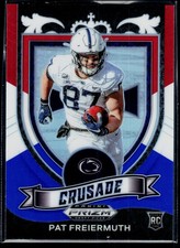 2021 Panini Prizm Draft Picks Collegiate #173 Pat Freiermuth Red White and Blue