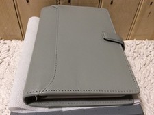 BNIB Filofax Lockwood Personal Leather Organiser concrete with inserts
