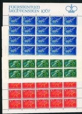 Liechtenstein Michel Numéro 475 - 477 Feuilles MNH