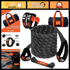 Heavy Duty Kinetic Recovery Rope 1 X 30ft 48500lbs Snatch Strap For Offroad J