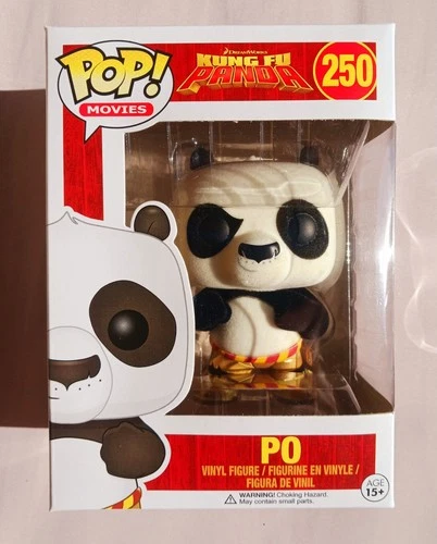 Funko Pop Movie DreamWorks Kung Fu Panda Po #250 Flocked No Sticker Vaulted 2015