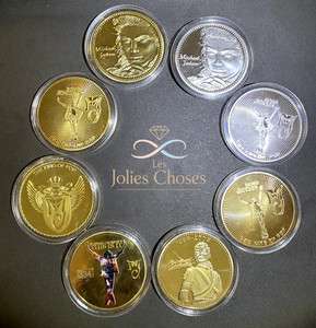 Pièce Commémorative Michael Jackson - Dorée, 40 Mm, 30 G, Avec étui Transparent, Collection
