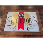Vintage Michelob Beer Bar Mirror Wood Frame Man Cave Breweriana Sign 21x15