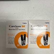 CareSens N Test Strips 100ct 2x50 AUTHORIZED Exp 05-2027 Ships Fast