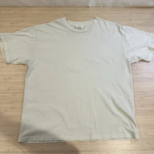 Men's Elwood Oversized Core Organic Cotton Short Sleeve T Shirt Large Eggshell