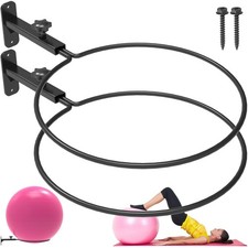 Wall Mount Stability Ball Storage Rack for 26" Large Balls, Adjustable Heavy ...