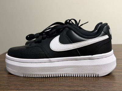 Nike Women's Court Vision Alta Platform Sneakers Perforated Black Size 6 US