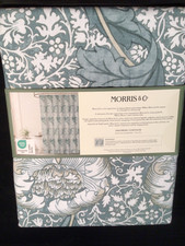 NEW William Morris  Co Fabric Shower Curtain Kennet Print 72" x 72" Green