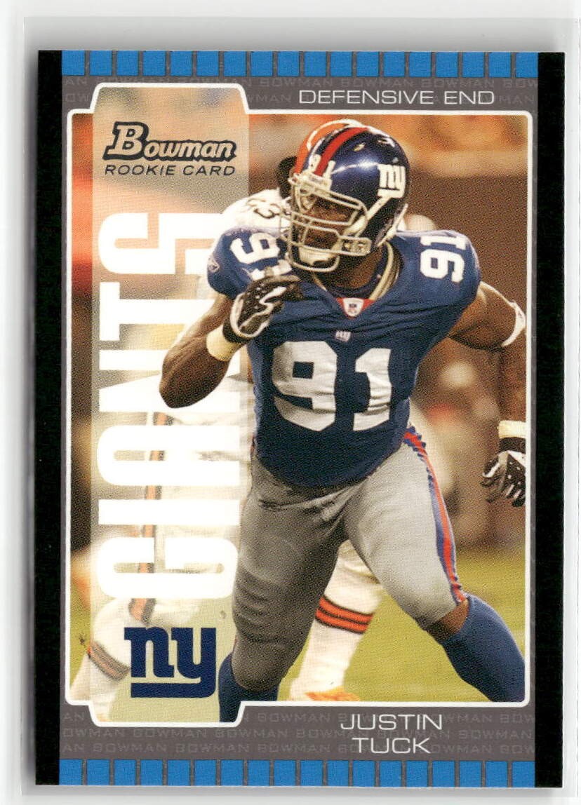 Justin Tuck Bowman #205 1st Edition