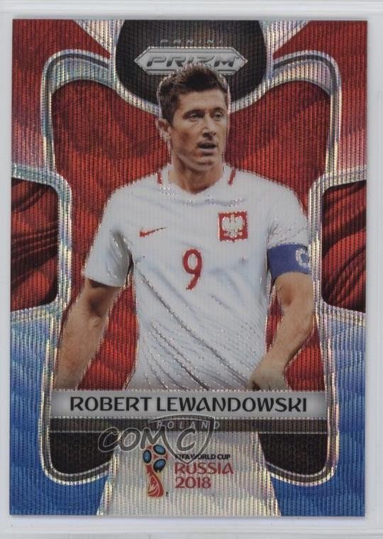 2018 Panini Prizm World Cup Red & Blue Wave Prizm Robert Lewandowski #146 1t3