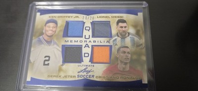 RARE BOOKEND!! GAME-USED MEMORABILIA OF WORLDS BEST PLAYERS QUAD PATCH