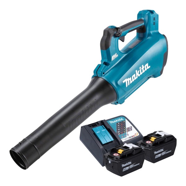 Makita Dub 184 Z Akku GebläSe 18 V Brushless + 2X Akku 9,0 Ah + LadegeräT-image