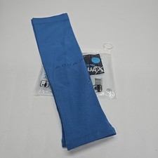 Aqua X Sunblock UV Cut Ice Skin Cool Wristlet Quick Dry Arm Sleeves Unisex Blue