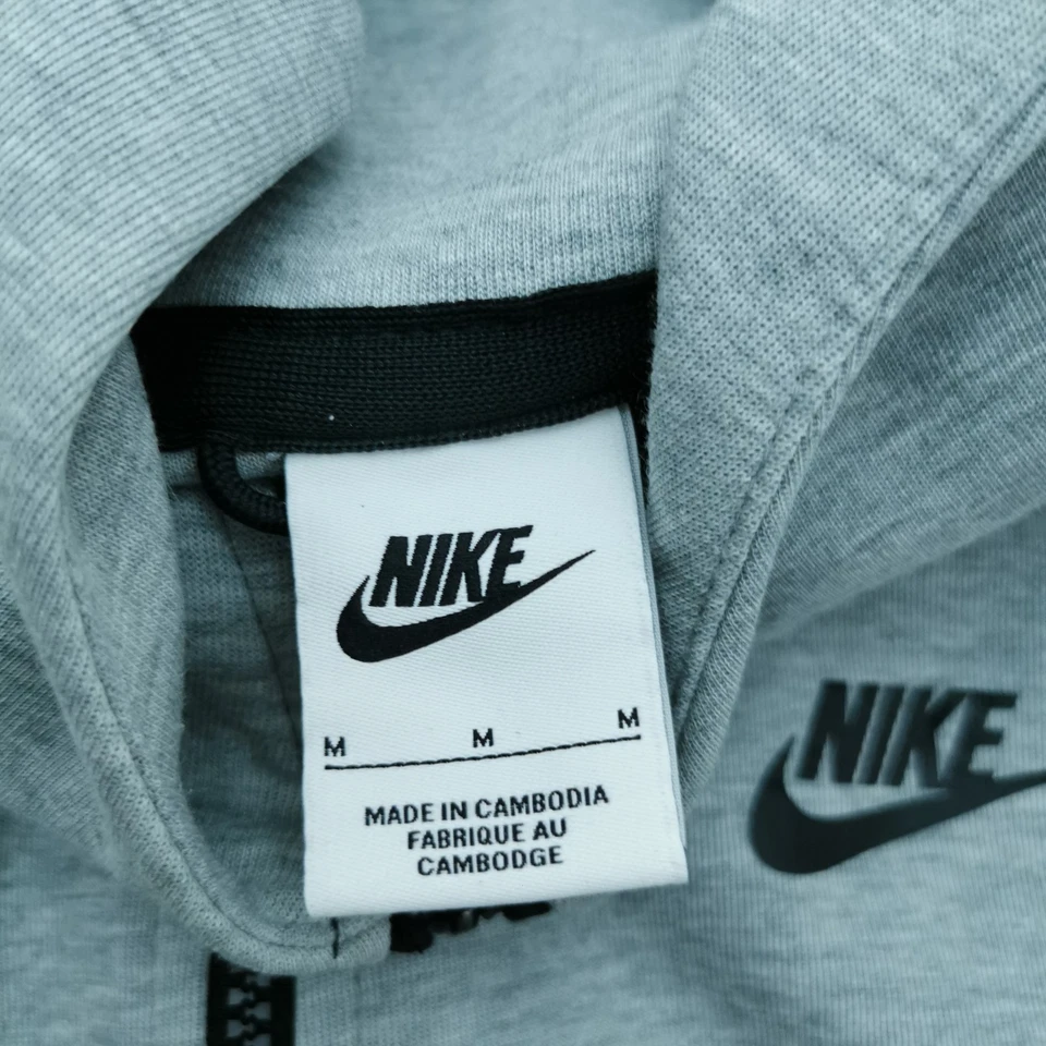 Nike Tech Fleece Hoodie Mens M Medium Grey Full Zip Windrunner Top Jacket, photo 4 of 5