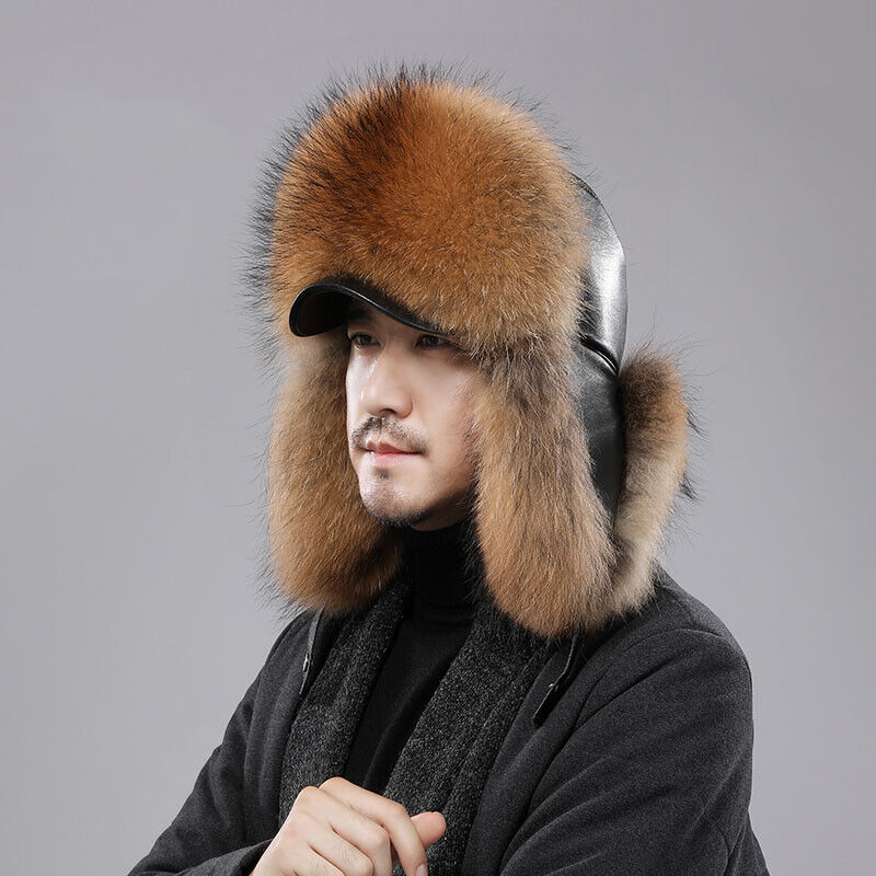 Red Fox Full Fur Russian Hat for Men