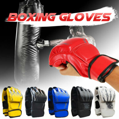 Boxing MMA Gloves Grappling Punching Bag Training Kickboxing Fight Sparring