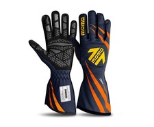 MOMO Corsa Pro Racing Gloves Size 8 Navy & Orange FIA 8856-2018 Race Rally Drift