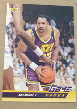 1992-93 Upper Deck Game Faces Karl Malone Utah Jazz #489