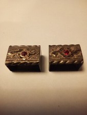 VINTAGE INDIAN MADE HAIR CLIPS WITH STONES GREAT FOR ANY COLLECTION