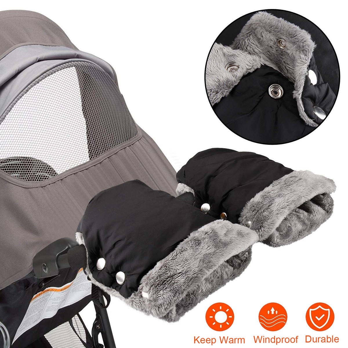 Pram Hand Muff Buggy Mittens Pushchair Hand Warmer Gloves Universal  Waterproof