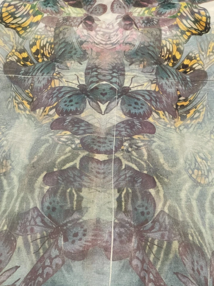 One World Dress, Women's Size XL, Butterflies Print, Short Sleeve, Sleepwear - Image 4 of 4