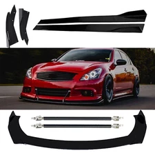 Front Bumper Lip Spoiler Splitter Side Skirt For Infiniti G37 Coupe Body Kit