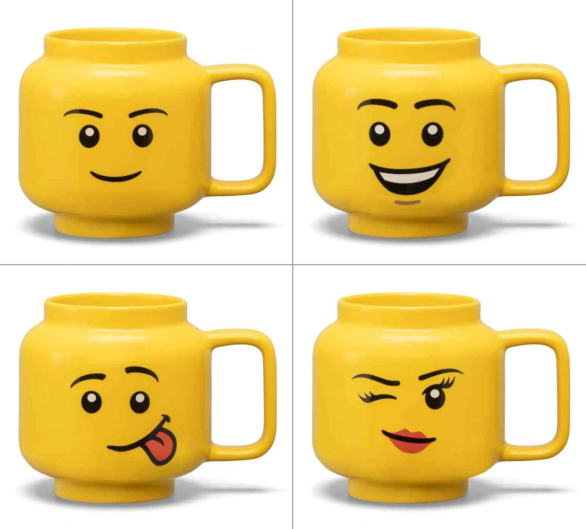 LEGO MINIFIGURE HEAD CERAMIC MUG 530ML - 5 DESIGNS TO CHOOSE FROM - BRAND  NEW