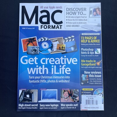 Mac Format Magazine January 2007 Issue 177 iLife High Apple Steve Wozniak Mouse