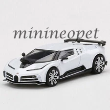 MINI GT BUGATTI CENTODIECI 1/64 DIECAST MODEL CAR WHITE MGT00337