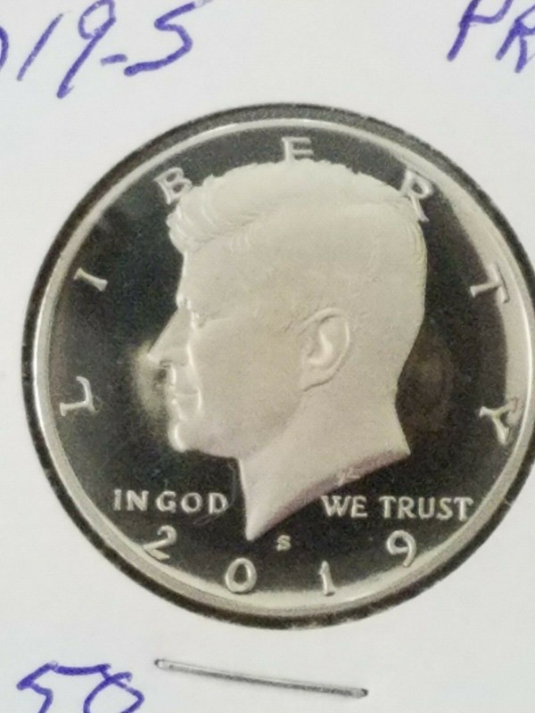 2019-S KENNEDY HALF DOLLAR  GEM PROOF IN 2X2  / SAME DAY SHIPPING~~OPEN