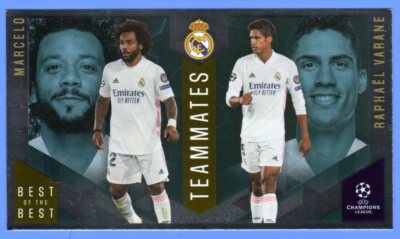 Topps Best of the Best Champions League 2020/21 #148 MARCELO - VARANE Teammates